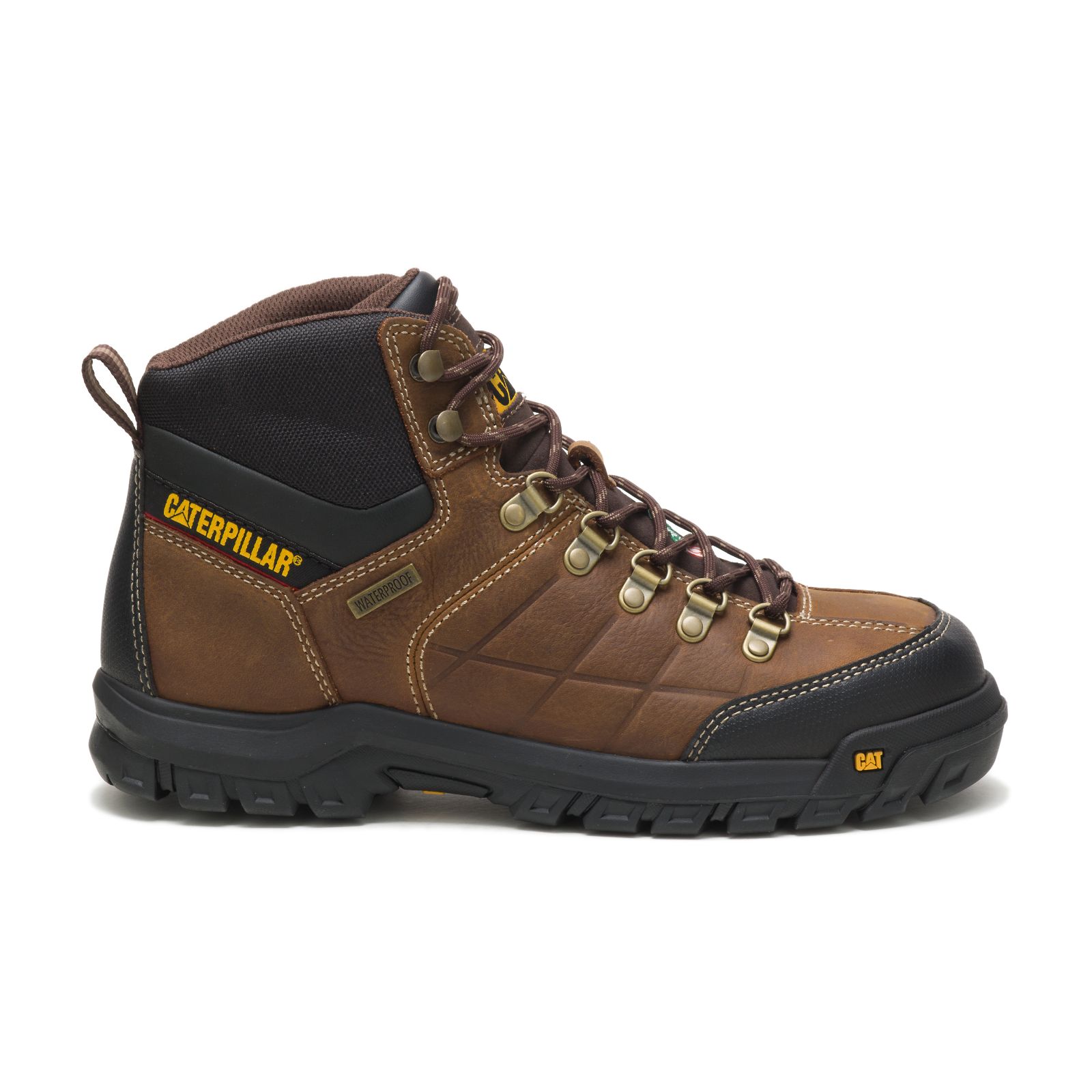 Caterpillar Boots South Africa - Cat Men's Threshold Waterproof Steel Toe Csa Work Boots Brown KP6384720